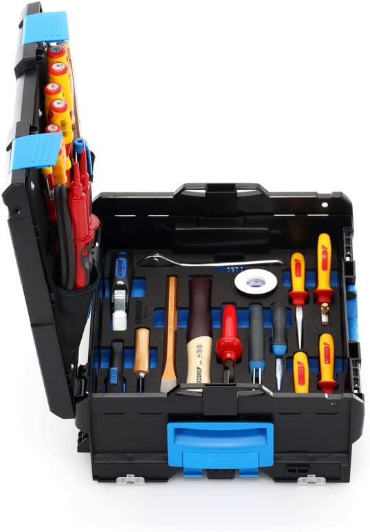 GEDORE Werkzeugkoffer L-BOXX 136, Set 36-teilig, gefüllt, Werkzeug für Elektriker, im Kunststoffkoff