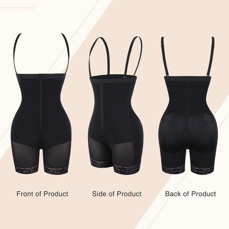 FeelinGirl Miederhose Damen Bauchweg mit Reissverschluss Bauchkontrollhose mit Hoher Taille Shapewea