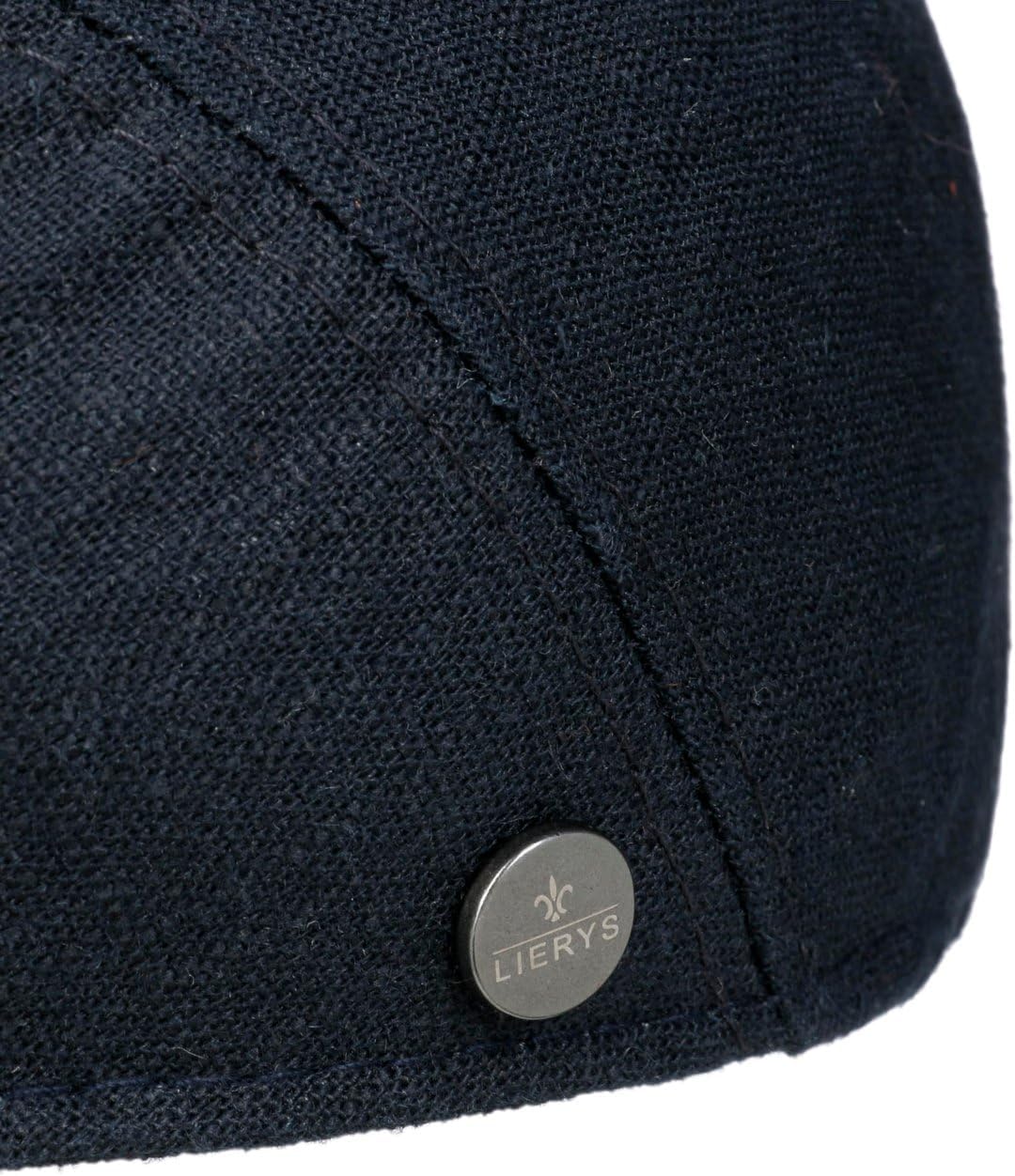LIERYS Elegantes Design: Die melierte dunkelblaue Flatcap besticht durch ihre frische Ausstrahlung u