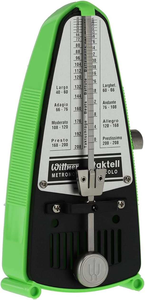 Wittner Metronom 830 421 Kunststoffgehäuse ohne Glocke Taktell Piccolo neongrün neongrün Single, neo