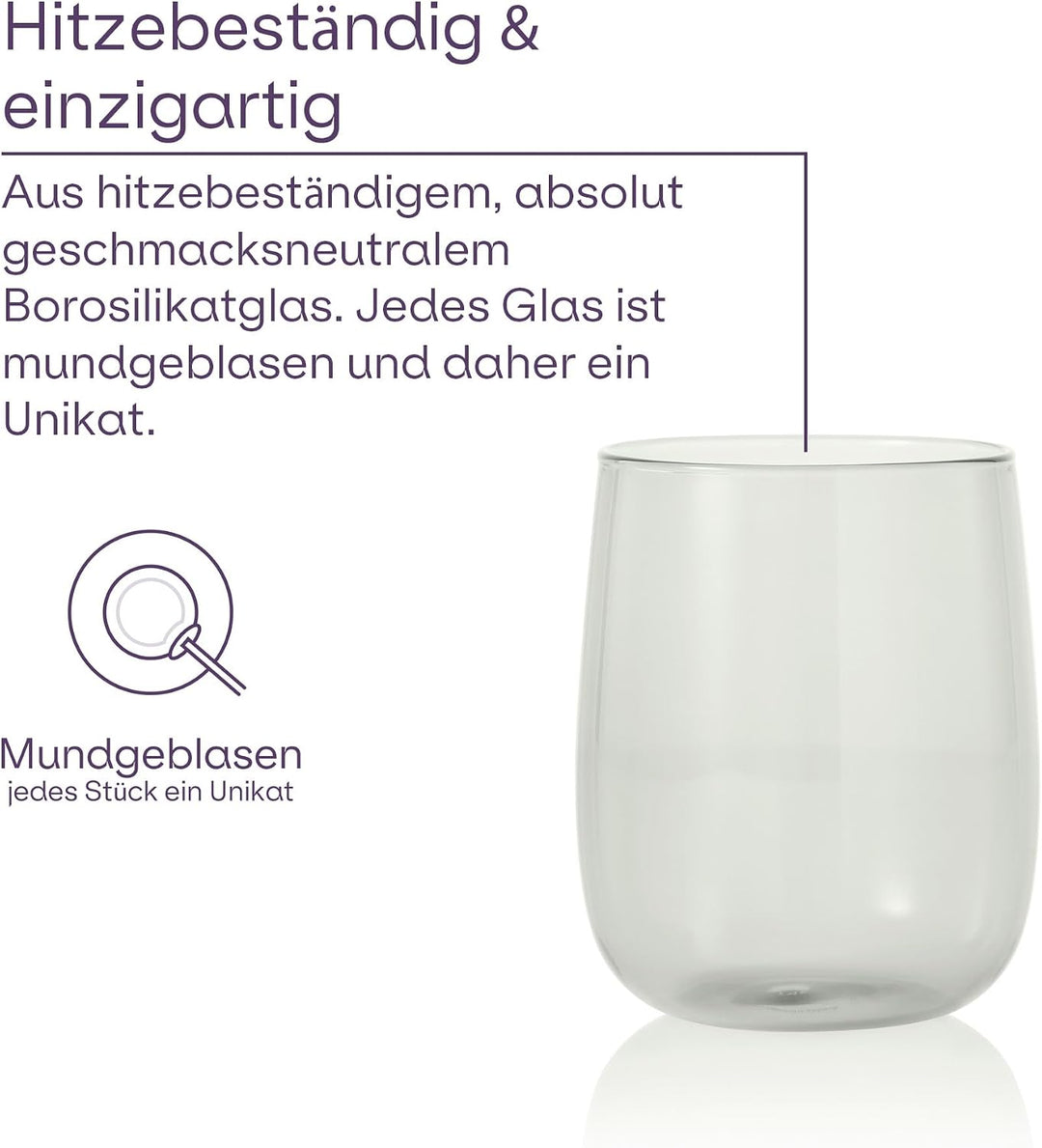 AdHoc Chado Set 3-tlg. – Matcha-Geniesser-Set mit elektrischem Milchaufschäumer, mundgeblasenem Glas