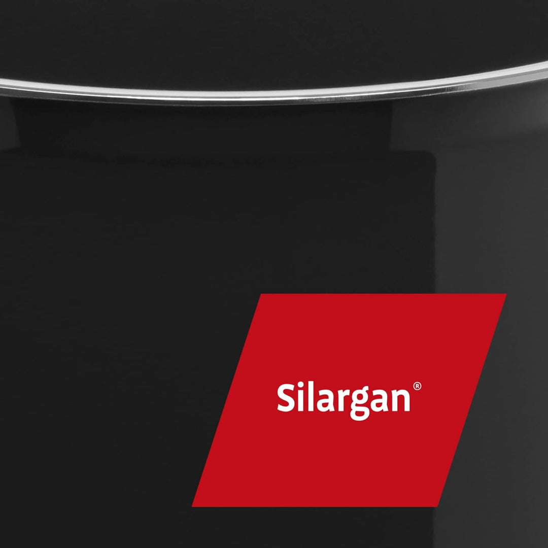 Silit Modesto Line Topfset Induktion 4-teilig, Kochtopf Set mit Glasdeckel, Silargan Funktionskerami