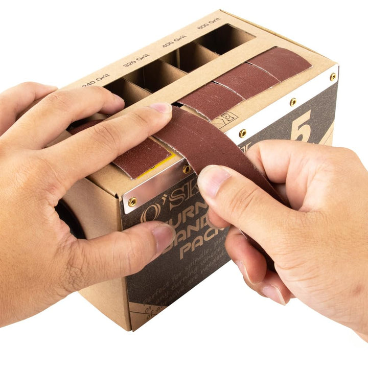 O'skool Schleifpapier Rolle Set mit Spender,Schmirgeltuchrolle für Möbelreparatur,Metall Holzverarbe