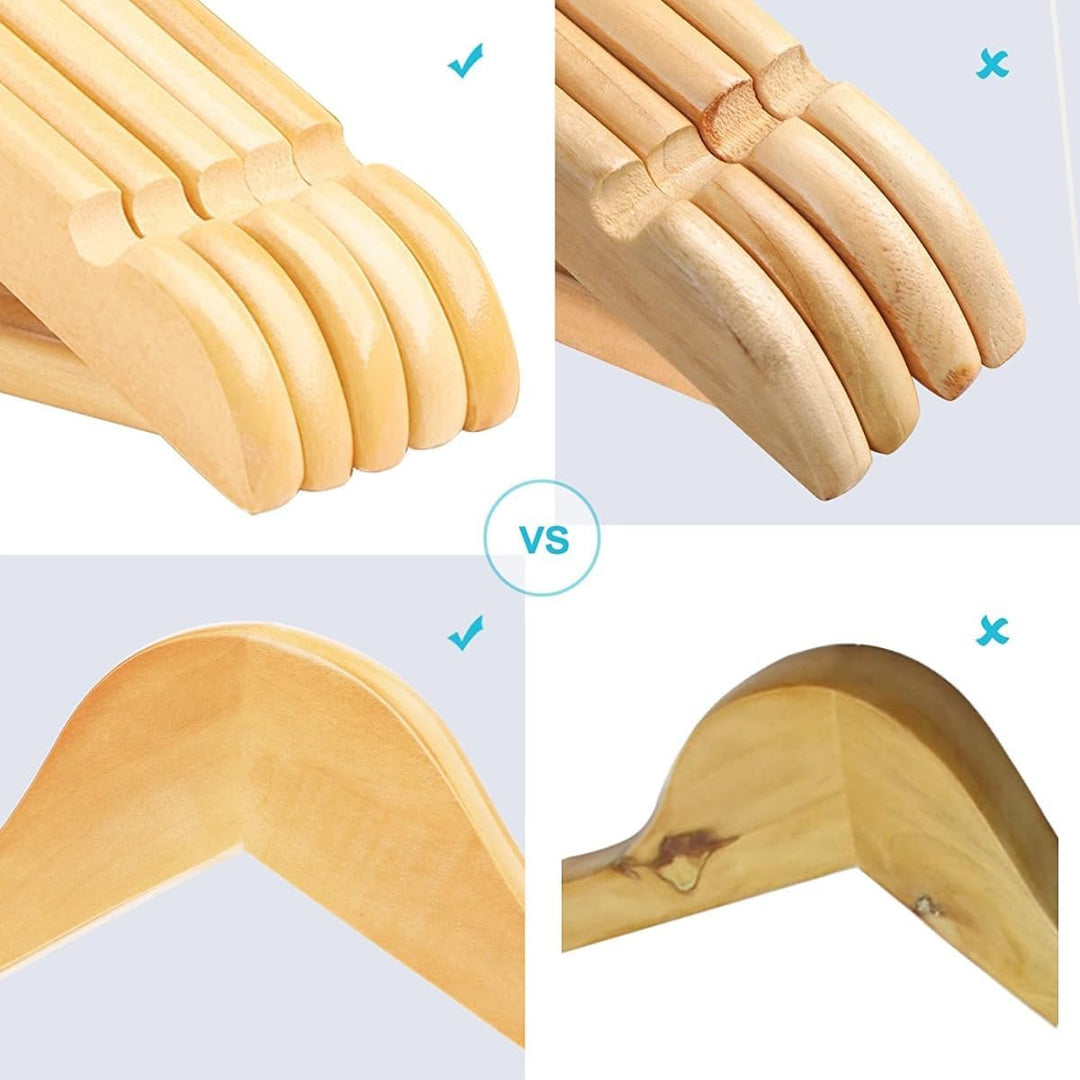 Hoppa! - Holz-Kinderkleiderbügel - 20 Stück - Braun