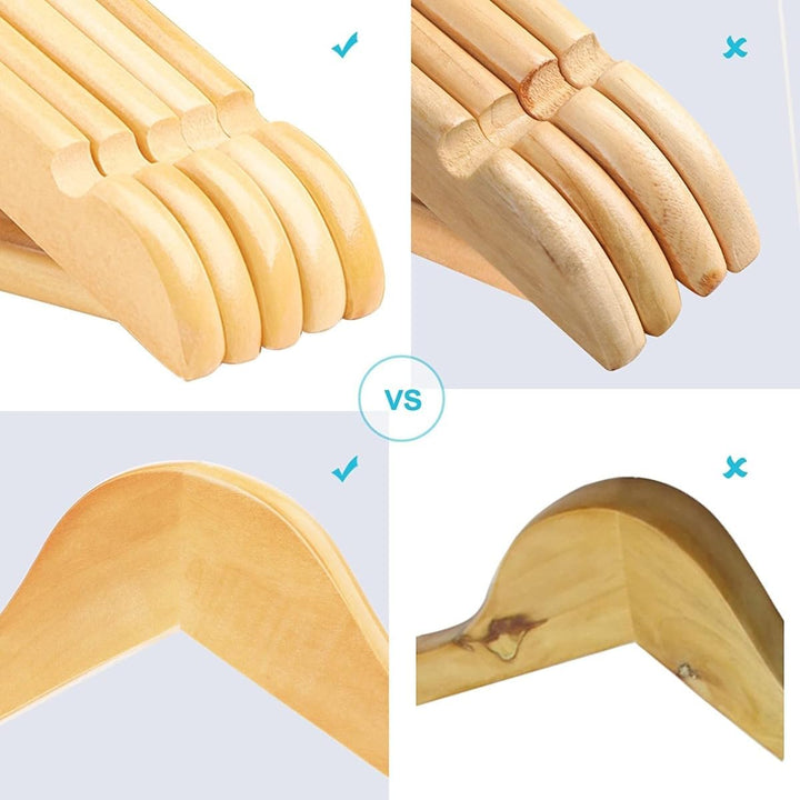 Hoppa! - Holz-Kinderkleiderbügel - 20 Stück - Braun