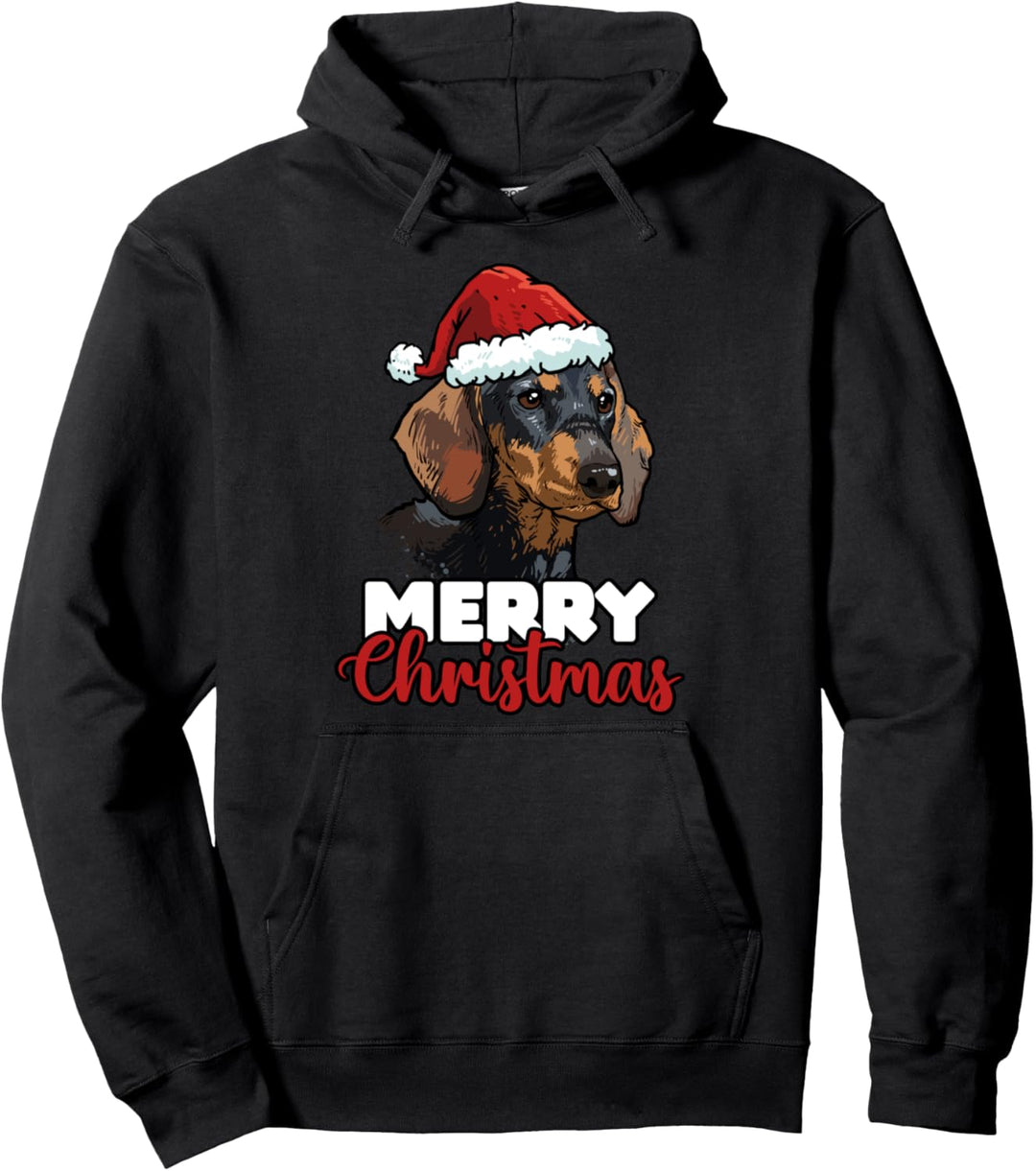 Merry Christmas Dackel Hundelieber Geschenk Pullover Hoodie