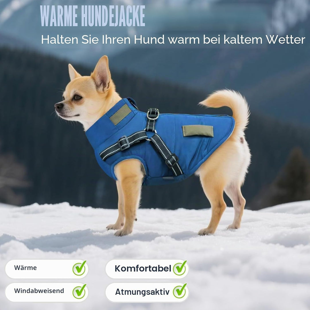 Hunde Winterjacken,Warme Hundemäntel Reflektierend Hundekleidung wasserdichte Welpenweste für kaltes