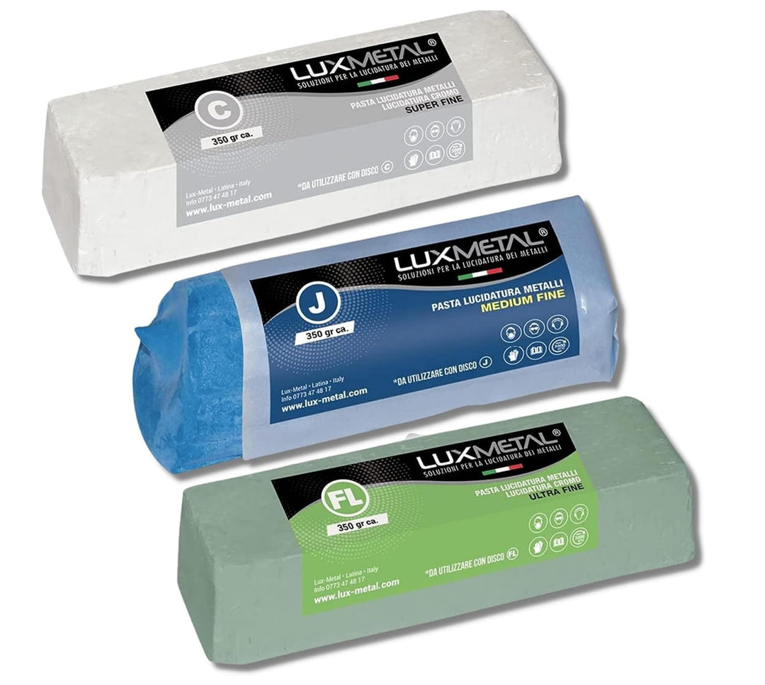 Lux Metal 3 Polierpaste 350 g (FL-C-J) Ultrafein Fein Mittel Schleifpaste Für spiegelnden Glanz Auf