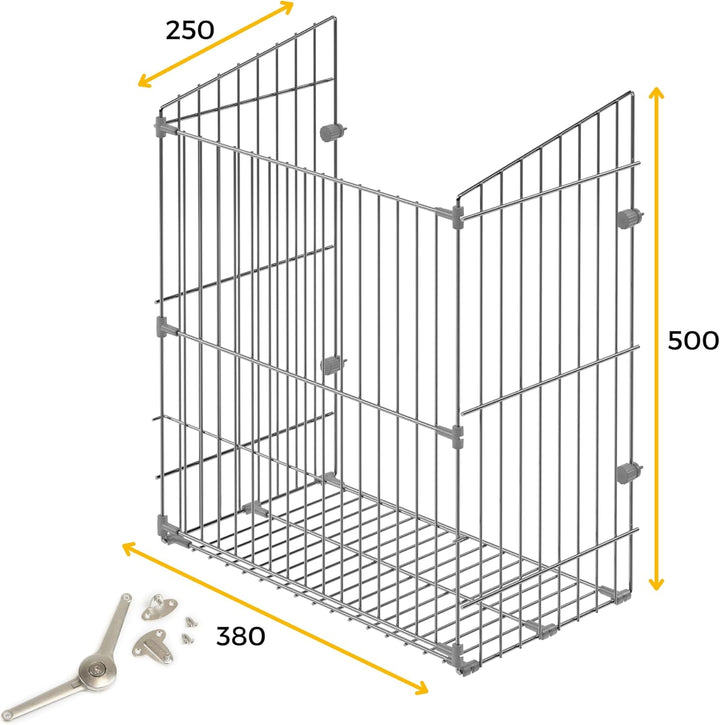 Emuca - Wäschekorb Wäsche für Modul 450mm, Wäscheschrank mit ausklappbarem, Verchromt, Stahl Kippbar