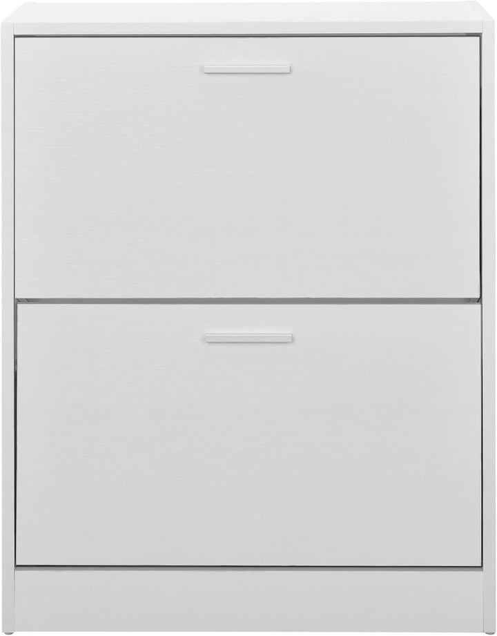 [en.casa] Schuhschrank Sykkylven Schuhkipper mit 2 Klappen Schuhkommode für 12 Paar Schuhe 81 x 63 x