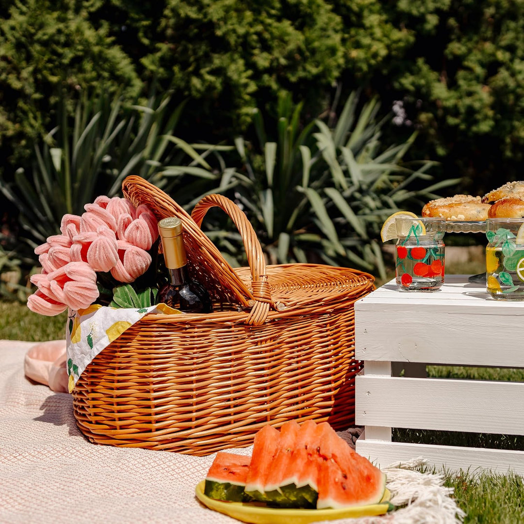 Creative Home Grosse Picknickkorb Weidenkorb mit Henkel Einkaufskorb | 45 x 30 x 38 cm (+/- 2 cm) |