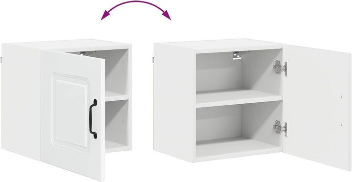 vidaXL Geschirrspülerfront Kalmar Hochglanz Weiss 40 x 31 x 40 cm, Eleganter moderner Küchenregal, g