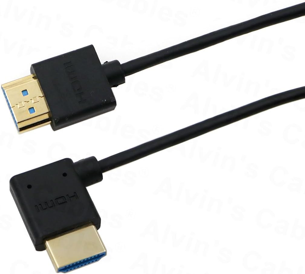 Alvin's Cables Ultra HD 8K HDMI 2.1 HDMI-Kabel Gerade zu Rechtwinklig Hohe Geschwindigkeit für Atomo