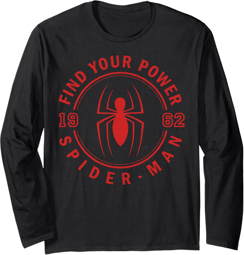 Marvel Spider-Man 1962 Find Your Power Logo Langarmshirt