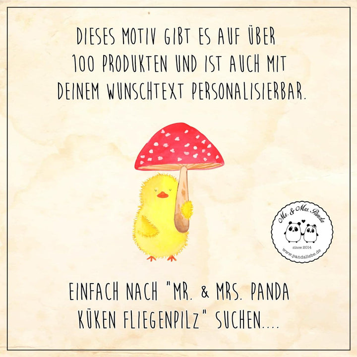 Mr. & Mrs. Panda Tablett Küken Fliegenpilz - Ostergeschenke, Osterdeko, Geschenk, Dekotablett, Oster