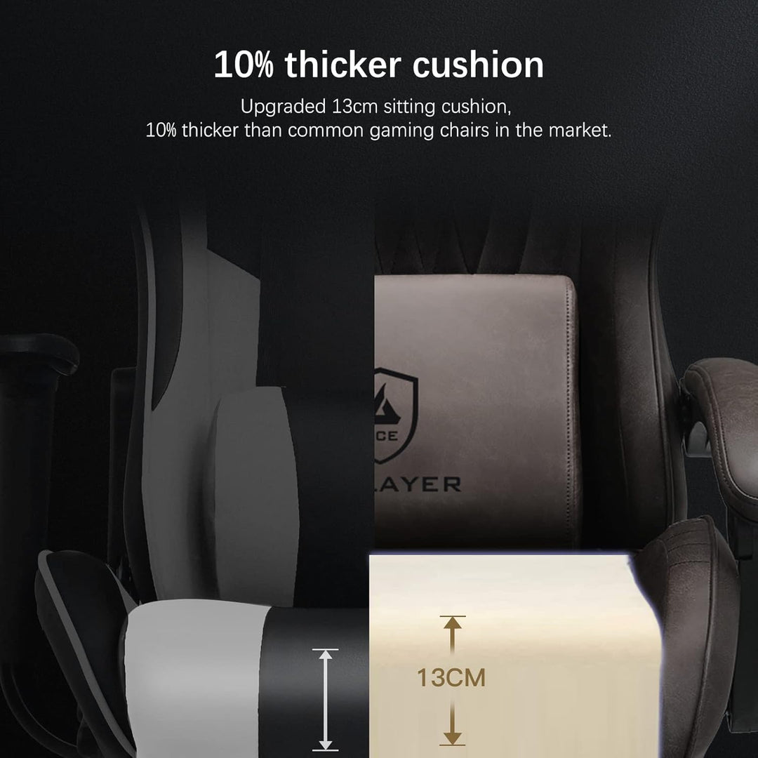 GTPLAYER Gaming Stuhl, Ergonomischer Gaming Sessel Schreibtischstuhl PC Gamer Racing Stuhl mit Fusss