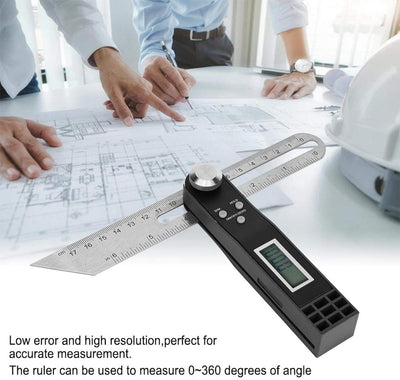 Digitaler T-Winkelmesser Universalwerkzeug T-Schräglehre Winkelmesser Digitaler Goniometer mit LCD-V