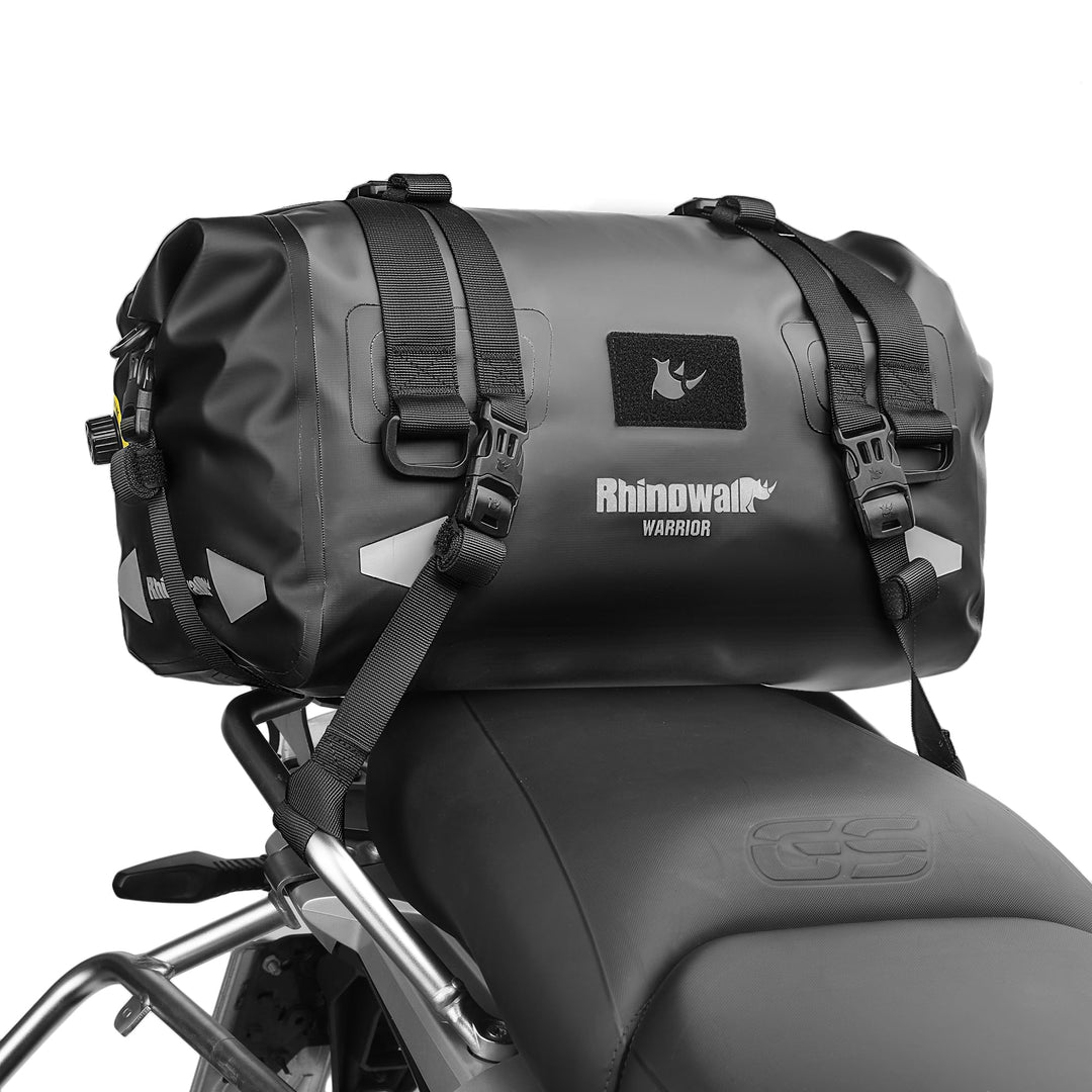 Rhinowalk Motorrad Hecktasche 20L – 100% wasserdichte Satteltasche mit Rolltop-Magnetverschluss, als