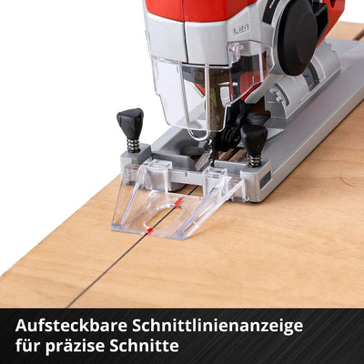 Einhell TE-JS 18 Li-Solo Akku-Stichsäge, 18 V Systemakku (2400 1/min Hubz., 80mm max. Schnittt., Sta