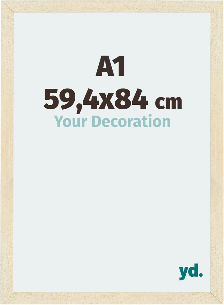 yd. Your Decoration - Bilderrahmen DIN A1 59,4x84 cm - Bilderrahmen aus MDF mit Acrylglas - Antirefl