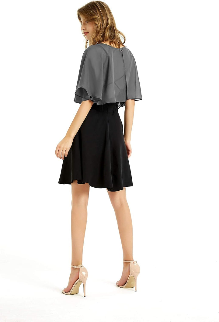 BUCUXE Weicher Chiffon-Schal für Damen, für Abendkleid, Hochzeit, Umhang, Bolero, Überwurf Einheitsg