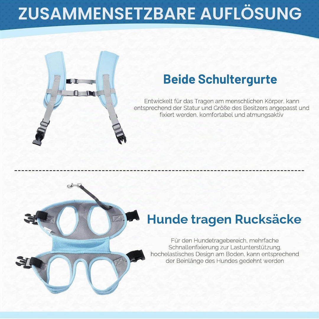 Tragetuch für Hunde, tragbarer Outdoor-Rucksack, Notfall-Rucksack, Haustier-Tragetasche für ältere H