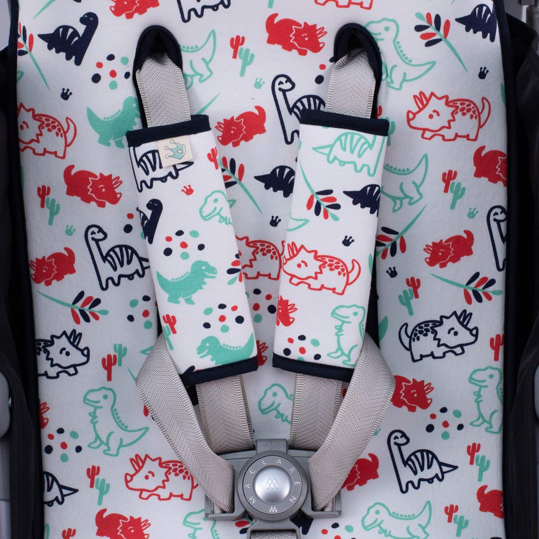 JYOKO KIDS Sitzauflage Universal für Kinderwagen + Gurtpolster Hergestellt aus Baumwollstoff + Schau