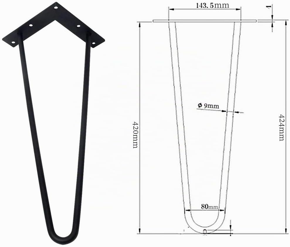 Signstek Tischbeine Moebelfuesse Metall Haarnadel Tischbeine 40cm/16&