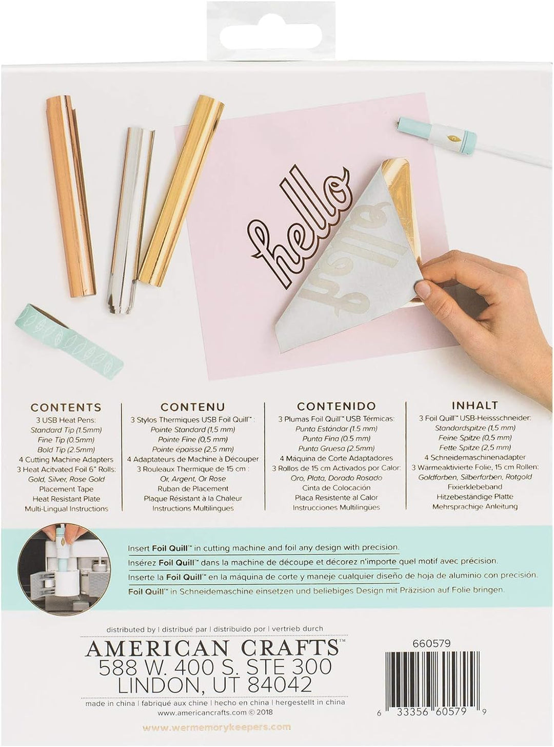 We R Memory Keepers WR660579 Set mit Folienfeder Foil Quill Starter Kit, Vorteilsset enthält über 12