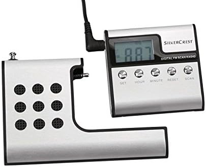 SilverCrest SR-1400 Kompakt Scanradio mit abnehmbare Radioeinheit für mobile Verwendung inkl. Ohrhör