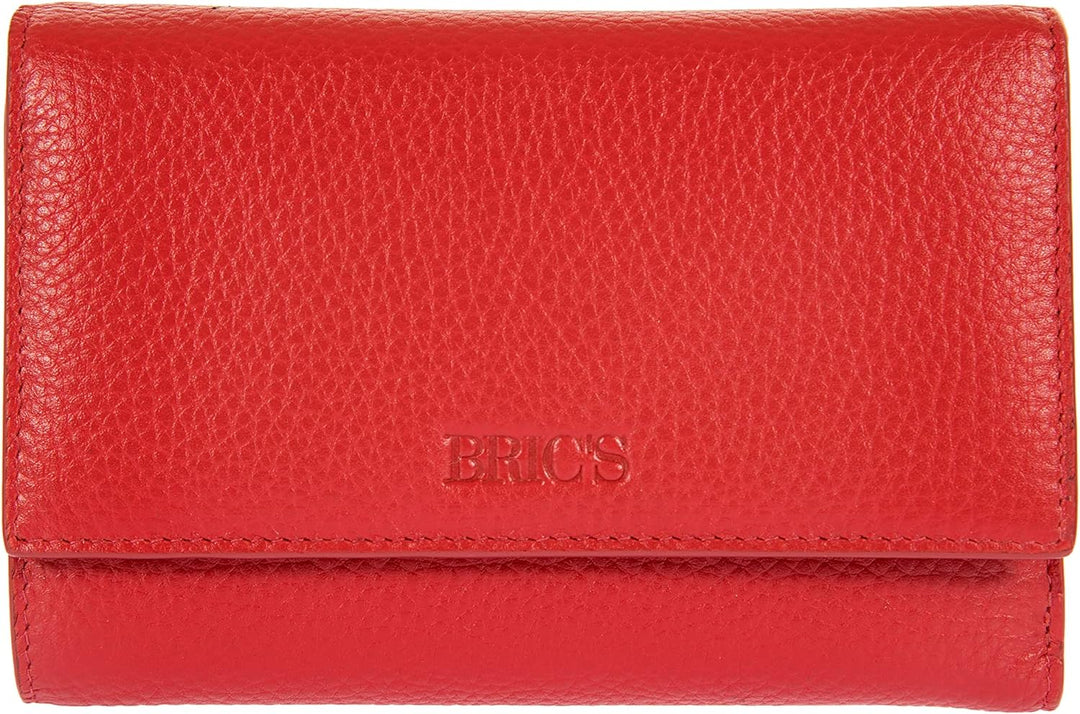 Bric's Marmolada Horizontales Damen-Portemonnaie aus Leder mit RFID-Schutz, Geldscheinfach, 12 Karte