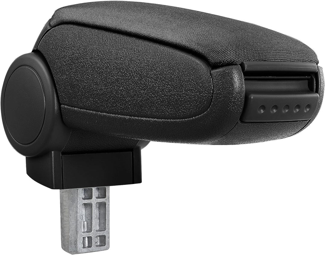 Mittelarmlehne Armauflage mit Staufach gepolstert Textil schwarz