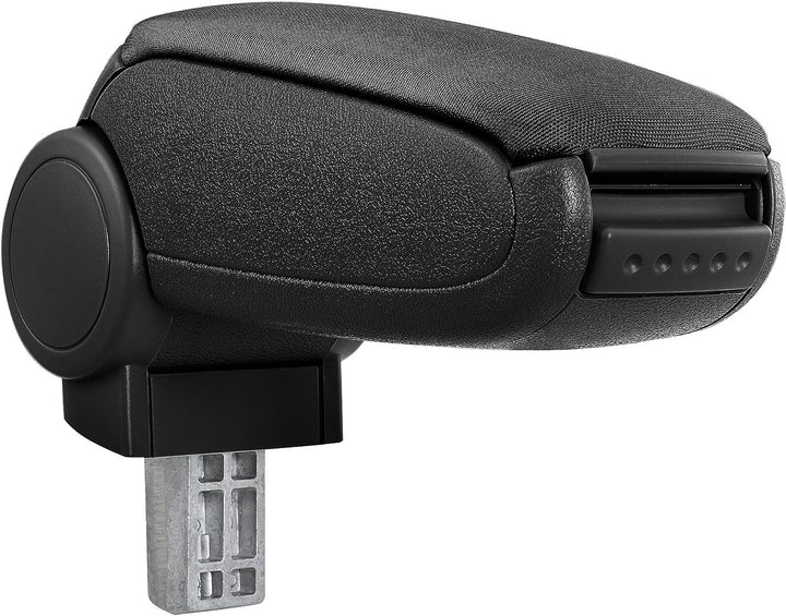 Mittelarmlehne Armauflage mit Staufach gepolstert Textil schwarz