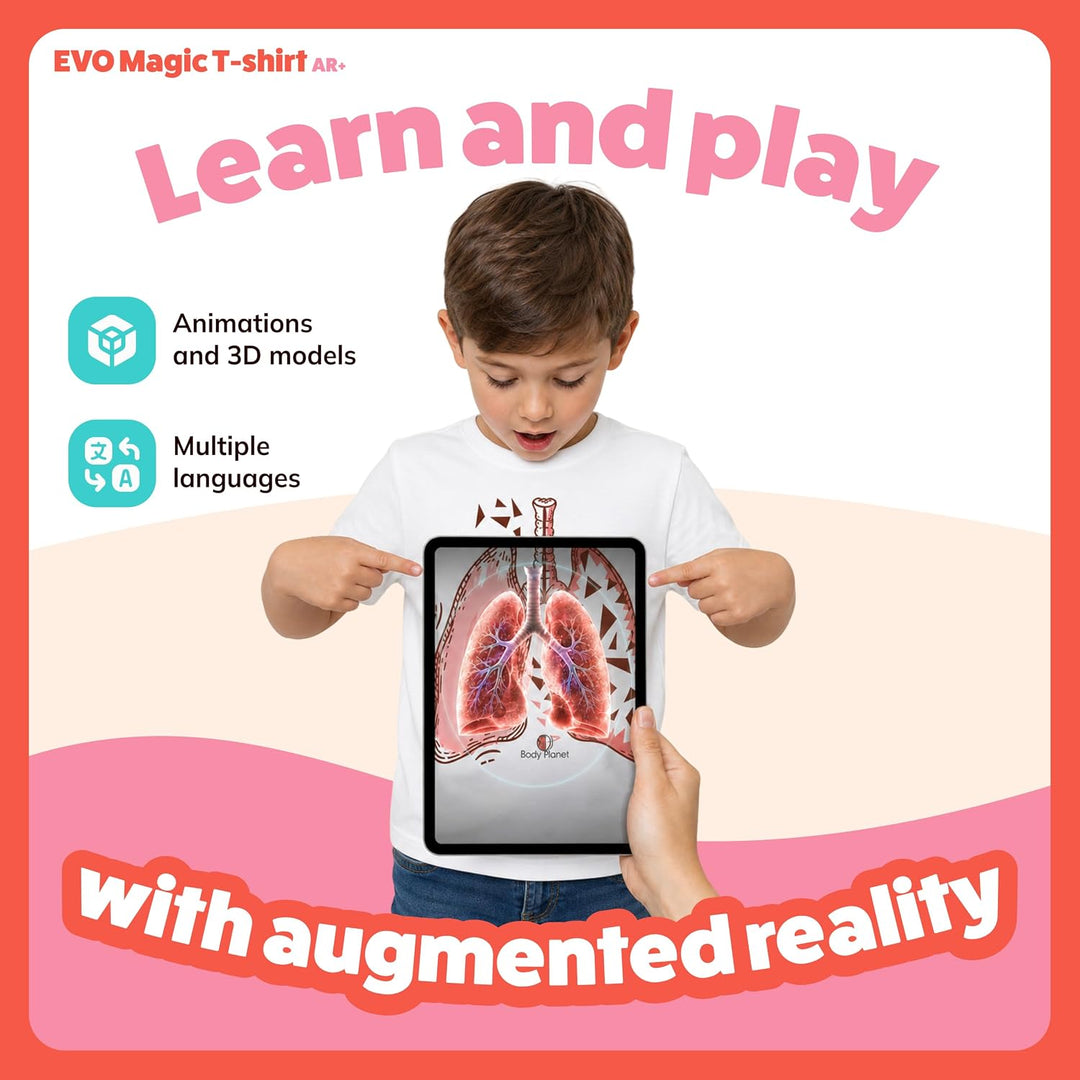 AR+ Body Planet Magic T-Shirt EVO (L) Pädagogisches Augmented Reality T-Shirt
