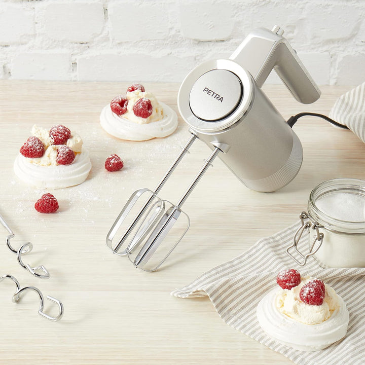Petra PT5250VDEEU10 Handmixer mit Aufbewahrungshalterung - elektrischer Handrührer Schneebesen mit 5