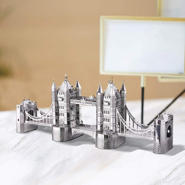 Piececool Metall Puzzle 3D London Bridge, Berühmte Gebäude 3D Puzzle Modellbausatz Erwachsene, 3D-Pu
