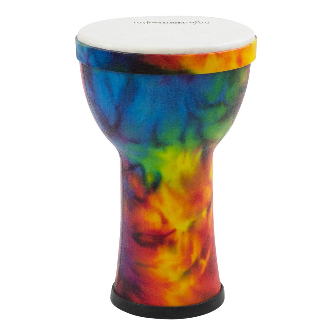 World Rhythm Djembe aus PVC, 15 cm, regenbogenfarben Regenbogen 6 Zoll Synthetisch vorgeformt, Regen
