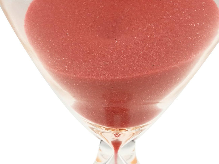 Sanduhr, farbig, Glas, Geburtstag 5 Minutes rot, 5 Minutes Rot