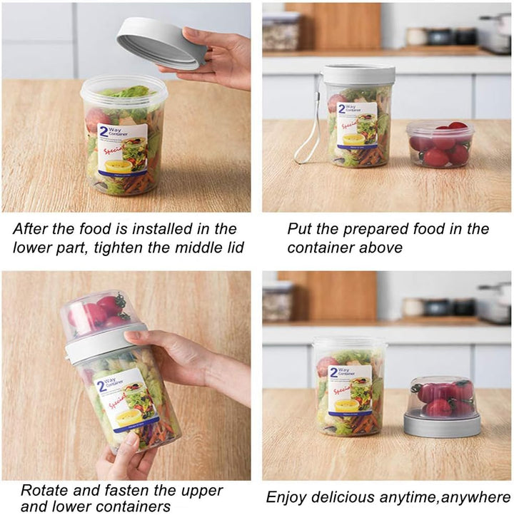 Joghurtbecher, Praktischer Salatbecher Müslibecher, Reisebecher, Lunchbox, to go Becher Geeignet für