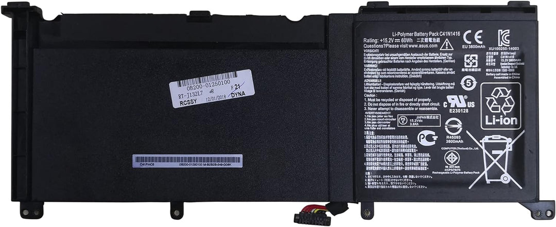 swark Laptop Akku C41N1416 kompatibel mit Asus ZenBook Pro G501 G501VW G501VJ G501JW G601J N501J N50