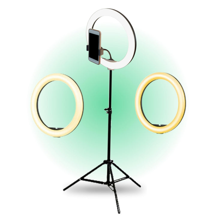 210cm Stativ + XXL Ringlicht Ring Light mit Handyhalter Tripod Beauty Licht Kamerastativ Smartphone