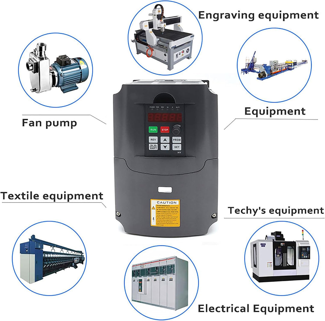 RATTMMOTOR 2.2KW 220V Variable Frequenzantrieb VFD-Wechselrichter 3 Phasen 2200W Frequenzumrichter C