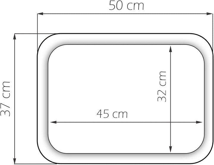 Lashuma Gastrotablett Rechteckig, Druck: Espresso, Grosses Kunststoff Tablett 50x37 cm, Italienische