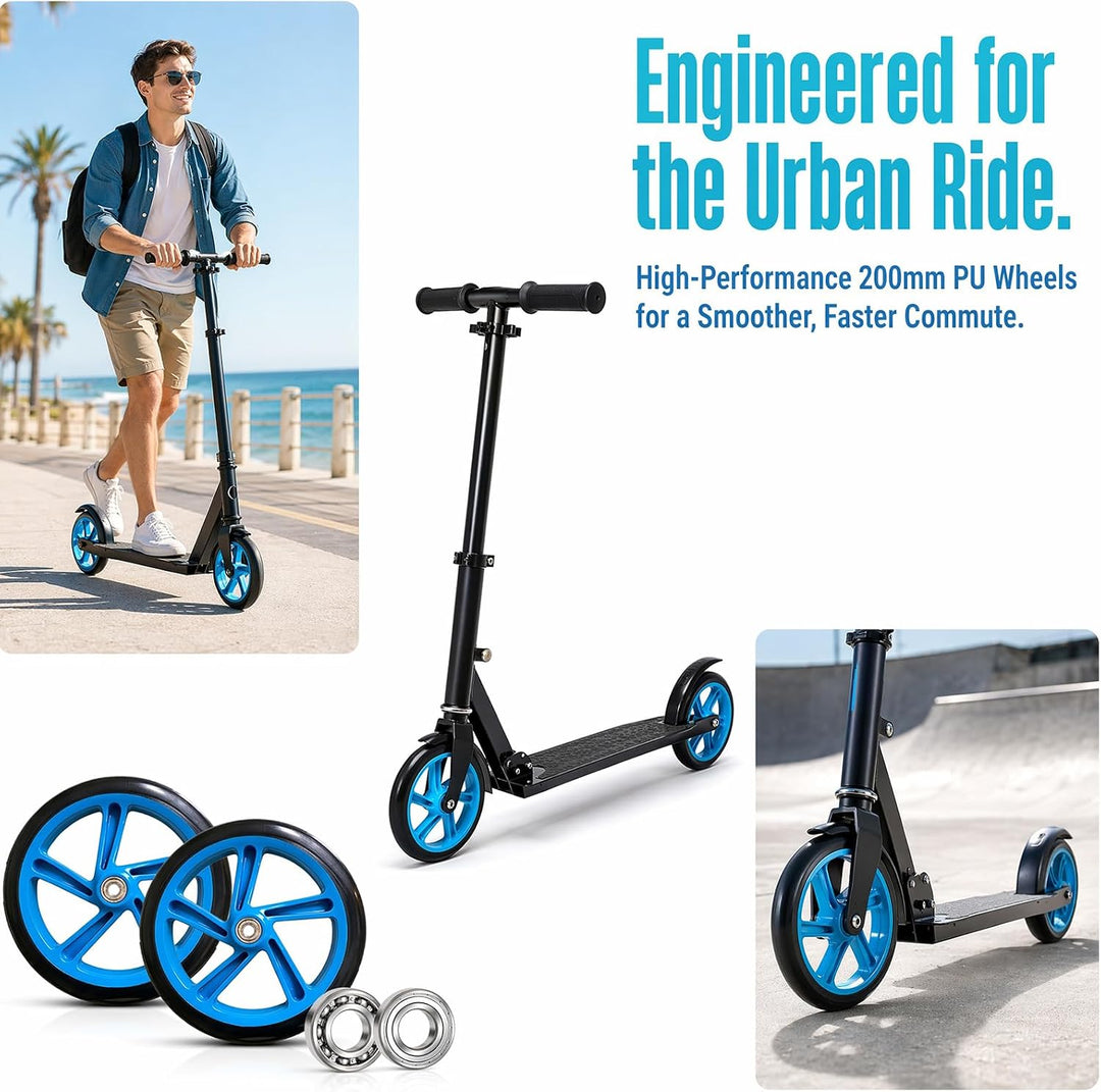 2 Stück City Scooter Ersatzräder: WARMWOO 200mm Scooter Rollen, Kick Scooter Air Luft Reifen-Set für