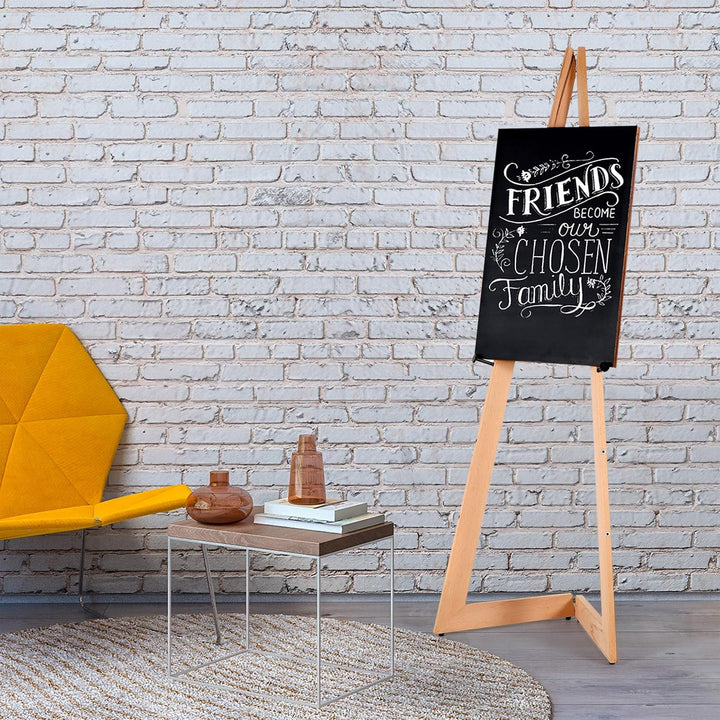Mobile Staffelei aus Holz | Easel für Rahmen bis 120 cm höhe | Künstler Staffelei bis 8 Kg | Leinwan