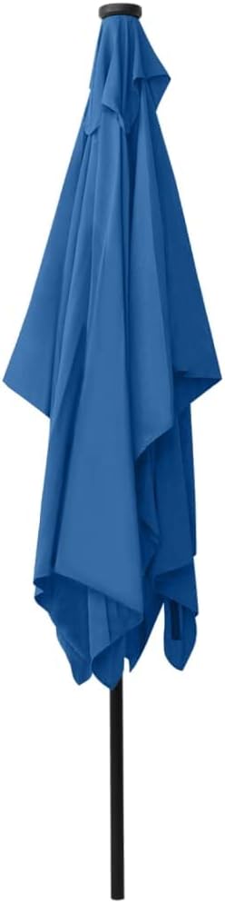 vidaXL Sonnenschirm mit LEDs Stahl-Mast Ampelschirm Gartenschirm Marktschirm Strandschirm Schirm Kur