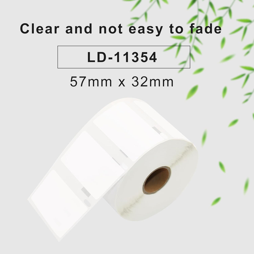 11354 10er-Pack (57 x 32 mm), kompatibel mit DYMO S0722540 sowie Dymo LabelWriter 300, 310, 315, 320