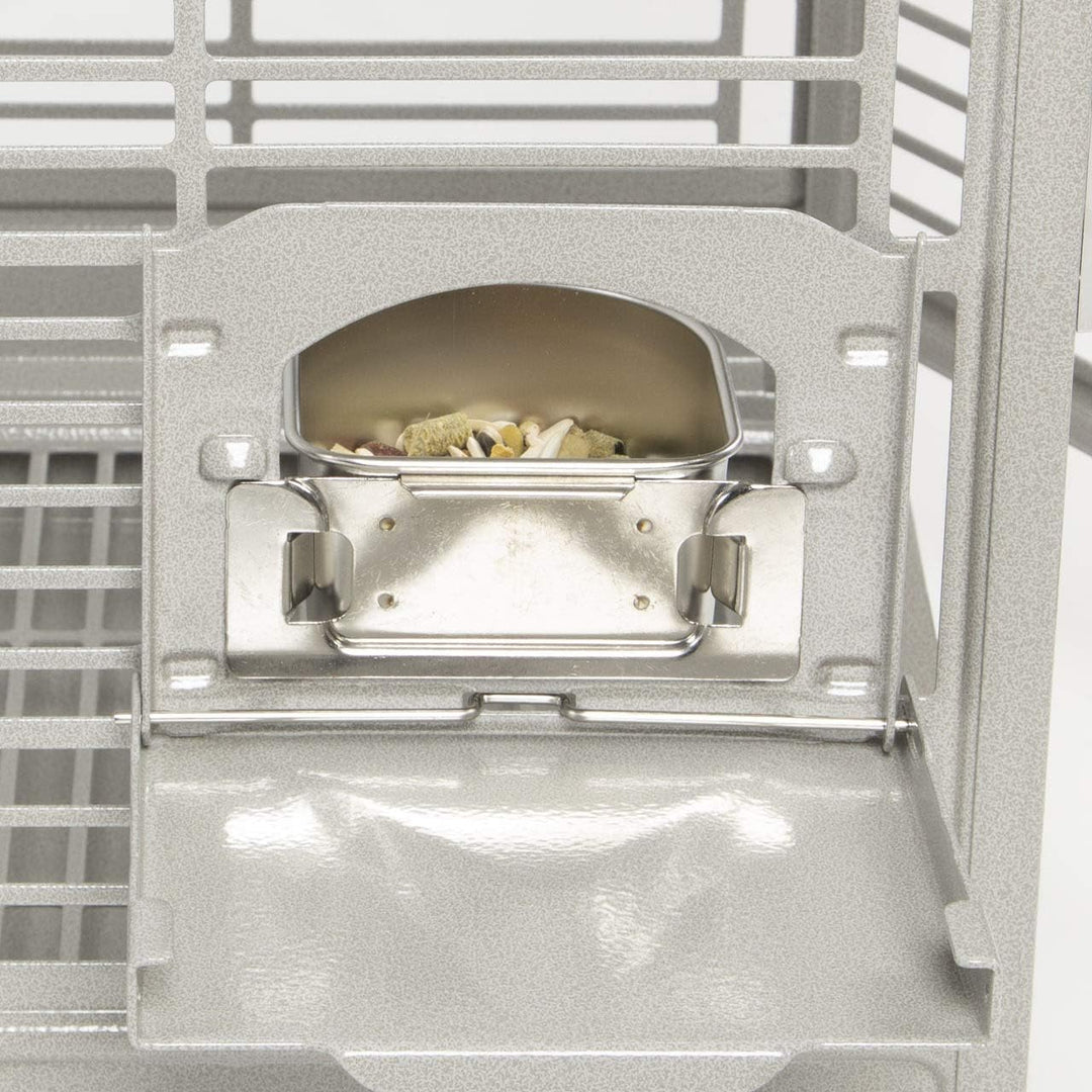 Montana Cages | Transportkäfig EVO - Platinum, der Reisekäfig Hellgrau, Hellgrau