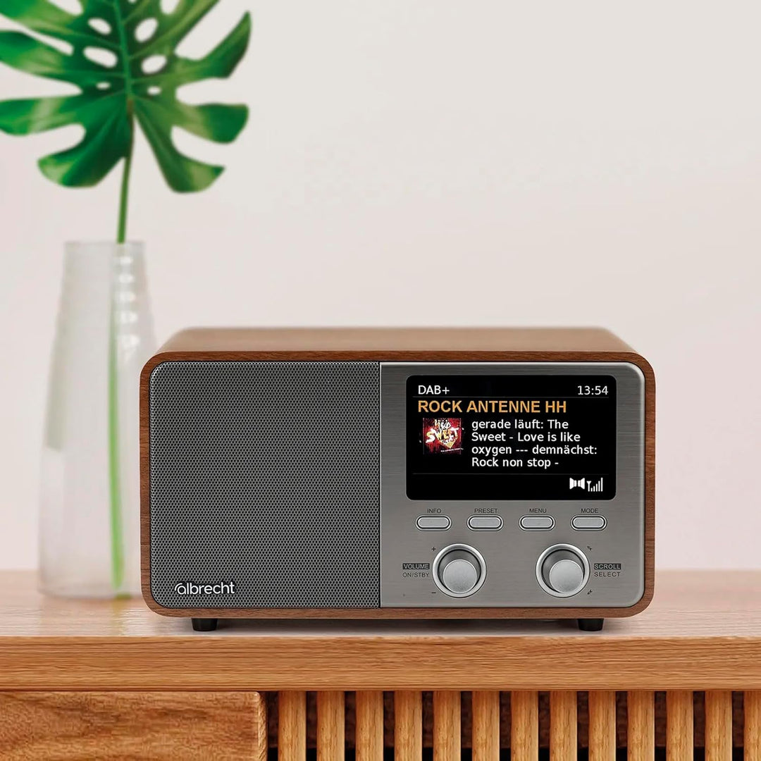 Albrecht DR760 DAB+ Digitalradio mit UKW, DAB+, Musik-Streaming, 4,3" Farbdisplay und ASA Warnmeldun