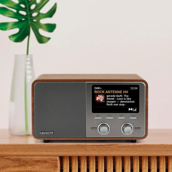Albrecht DR760 DAB+ Digitalradio mit UKW, DAB+, Musik-Streaming, 4,3" Farbdisplay und ASA Warnmeldun